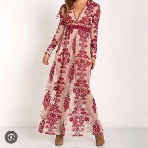 For love of Lemons Temecula maxi dress - Berry